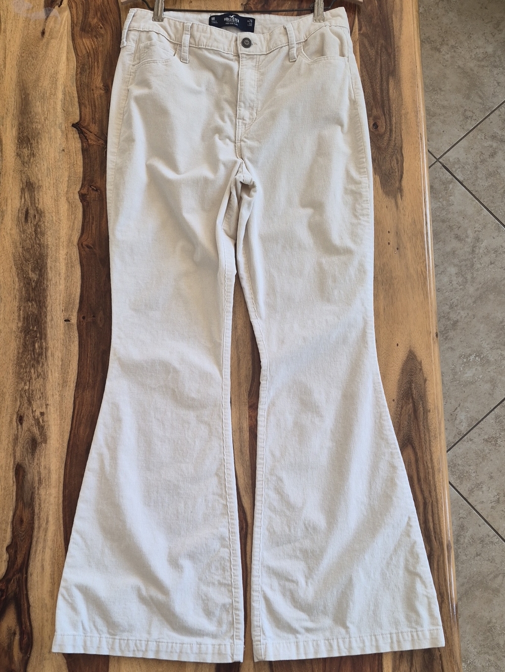 Hollister High Rise Flare Pinwale Pants Sz 29W 31L